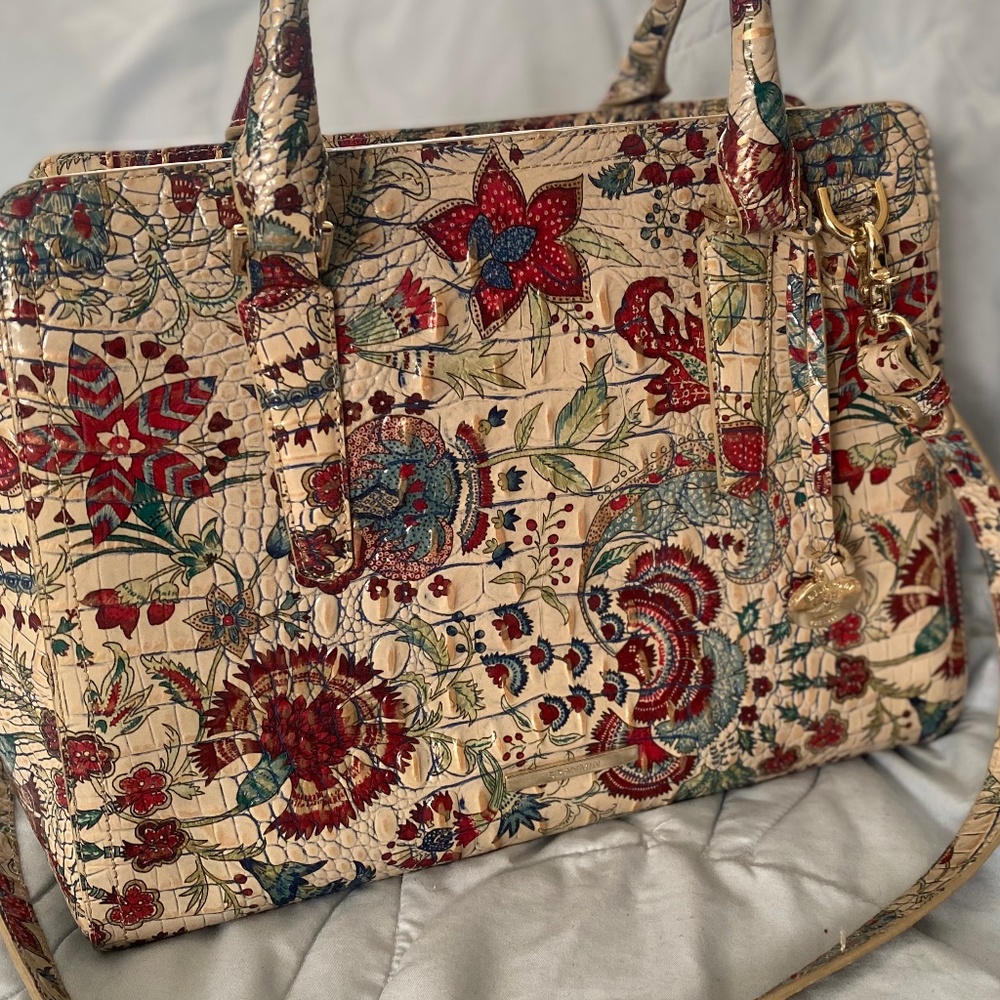Brahmin floral Hillary crossbody handbag